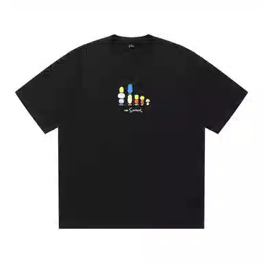 The Simpsons Cartoon Letter Print T-Shirt