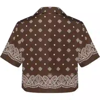 Miu Miu SS25 Printed Shirt Brown