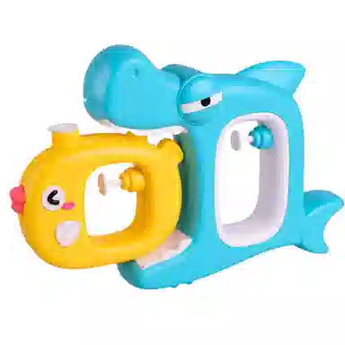 咕轹 可爱鲨鱼水枪 双重喷 快乐无限 射程远 玩具