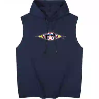 王者荣耀 美式简约趣味图案坎肩宽松舒适户外高街痞帅休闲百搭连帽无袖背心 男女同款