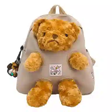 草丛喵喵喵 可爱小熊高颜值百搭时尚 尼龙 双肩包 女款 多色