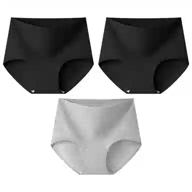 二三二三 纯色简约抑菌弹力三角防夹臀设计高腰加宽柔软亲肤内裤无痕高级舒适百搭时尚潮流日常通勤短裤 女款