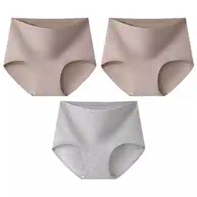 二三二三 纯色简约抑菌弹力三角防夹臀设计高腰加宽柔软亲肤内裤无痕高级舒适百搭时尚潮流日常通勤短裤 女款