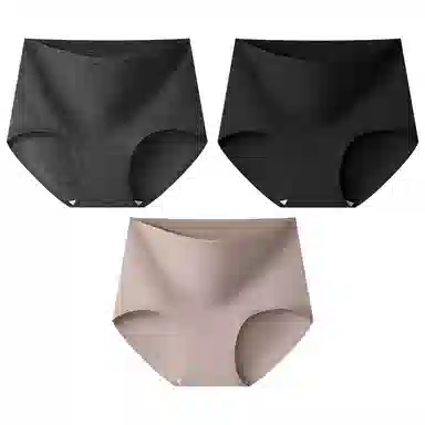 二三二三 纯色简约抑菌弹力三角防夹臀设计高腰加宽柔软亲肤内裤无痕高级舒适百搭时尚潮流日常通勤短裤 女款