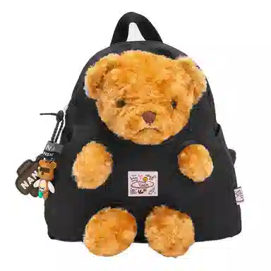 草丛喵喵喵 可爱小熊高颜值百搭时尚 尼龙 双肩包 女款 多色