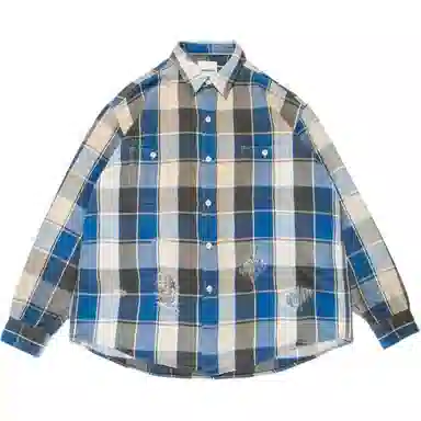 bowwow SS25 REPAIR AGEING FLANNEL SHIRTS