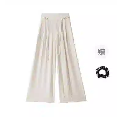 雾闪闪 纯色高腰百搭休闲裤 女款