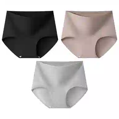 二三二三 纯色简约抑菌弹力三角防夹臀设计高腰加宽柔软亲肤内裤无痕高级舒适百搭时尚潮流日常通勤短裤 女款