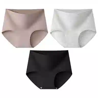 二三二三 纯色简约抑菌弹力三角防夹臀设计高腰加宽柔软亲肤内裤无痕高级舒适百搭时尚潮流日常通勤短裤 女款