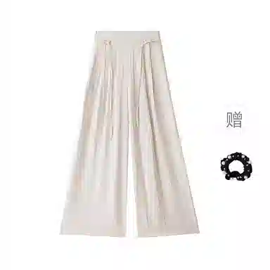 雾闪闪 纯色高腰百搭休闲裤 女款