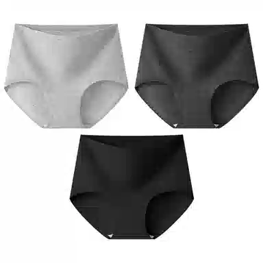 二三二三 纯色简约抑菌弹力三角防夹臀设计高腰加宽柔软亲肤内裤无痕高级舒适百搭时尚潮流日常通勤短裤 女款