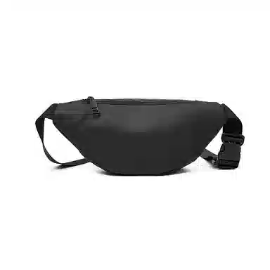 老人头 潮酷休闲百搭简约轻便出行 合成革 腰包 常规 男款 黑色