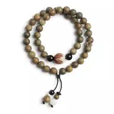 木盛缘 【福运招财  生肖守护】高油密老料八大守护神佛珠文玩 绿檀 手串 男女同款情侣款