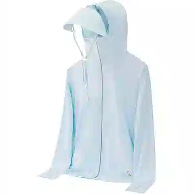 冰丝感防紫外线透气防水弹力可拆卸帽檐连指设计简约户外情侣夏季运动皮肤衣防晒服 男女同款