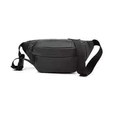 老人头 潮酷休闲百搭简约轻便出行 合成革 腰包 常规 男款 黑色