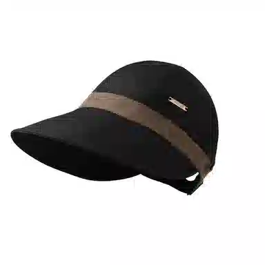 稻草人 时尚百搭显脸小 遮脸素颜氛围感撞色户外防紫外线遮阳 可挂口罩 聚酯纤维 防晒帽 女款