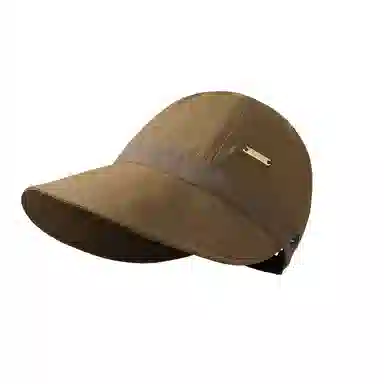 稻草人 时尚百搭显脸小 遮脸素颜氛围感撞色户外防紫外线遮阳 可挂口罩 聚酯纤维 防晒帽 女款