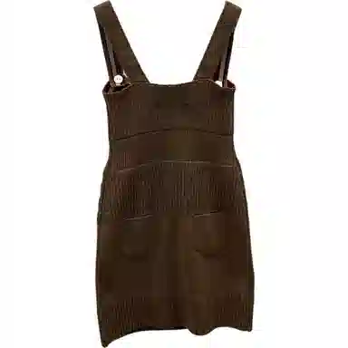 CHANEL 24A Knit Dress Brown
