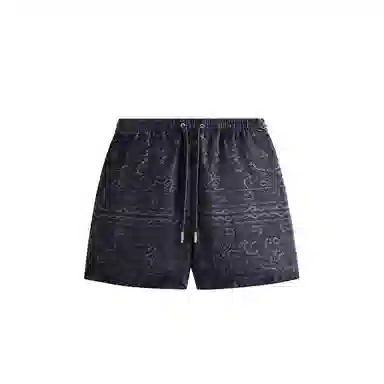 KITH Bandana Retro Shorts Black