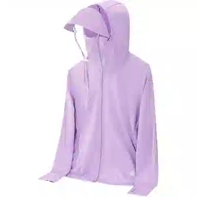 冰丝感防紫外线透气防水弹力可拆卸帽檐连指设计简约户外情侣夏季运动皮肤衣防晒服 男女同款