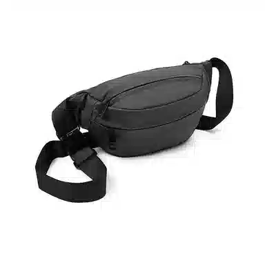 老人头 潮酷休闲百搭简约轻便出行 合成革 腰包 常规 男款 黑色