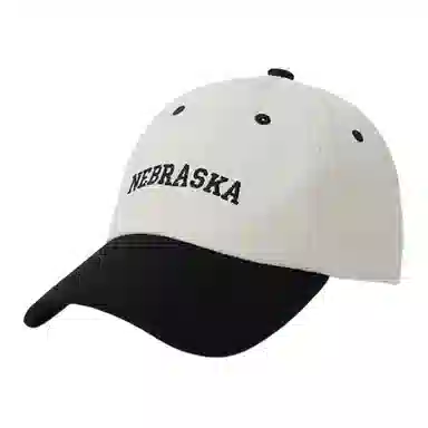 Korean Style Embroidered Letter Colorblock Cap