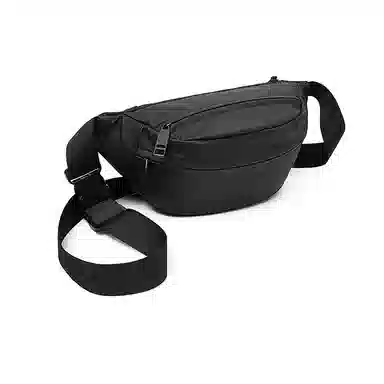 老人头 潮酷休闲百搭简约轻便出行 合成革 腰包 常规 男款 黑色