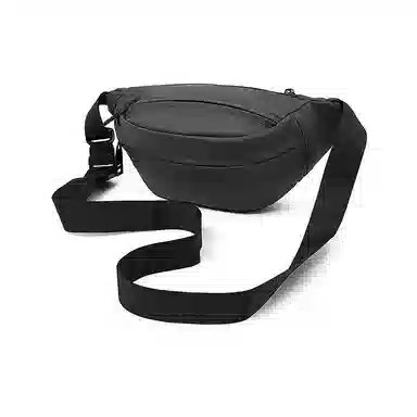 老人头 潮酷休闲百搭简约轻便出行 合成革 腰包 常规 男款 黑色