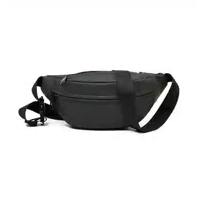 老人头 潮酷休闲百搭简约轻便出行 合成革 腰包 常规 男款 黑色