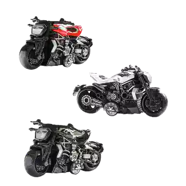 半粒 摩托车合金机车 成品模型