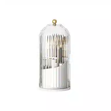 未来枫情 北欧鸟笼旋转收纳化妆刷 防尘防溅