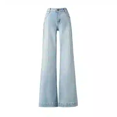 拾籍 合身适中低腰喇叭牛仔裤 女款