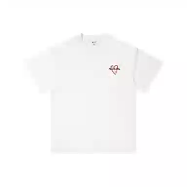 Cotton Aesthetic Heart Letter Print Tee