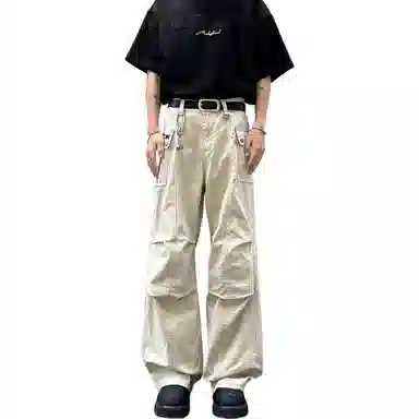 悍戈 美式高街复古轻奢小众工装裤 男女同款
