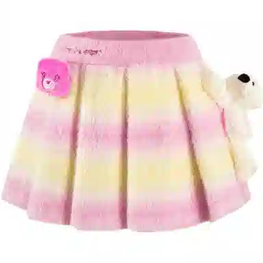 13 DEMARZO x CARE BEARS Striped Gradient Pleated Skirt