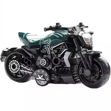 半粒 摩托车合金机车 成品模型