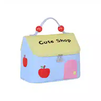 轻迎 多巴胺小房子化妆包收纳包洗漱包手提包便携旅行包防水宿舍可爱便携大容量化妆包