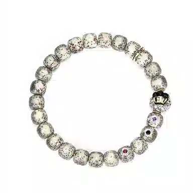 钰澜文玩 抓宝珠搭配款海南毛感料 星月菩提 手串 男女同款情侣款