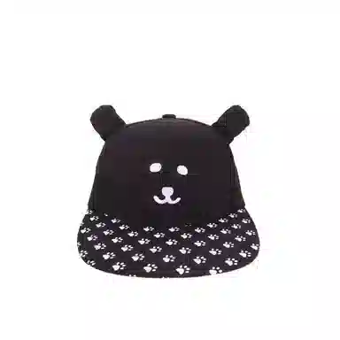 小熊爪爪特色帽 尚先生 可爱小熊熊掌印花平沿时尚百搭显脸小帽 棉与聚酯纤维材质 时尚棒球帽 男女同款情侣款