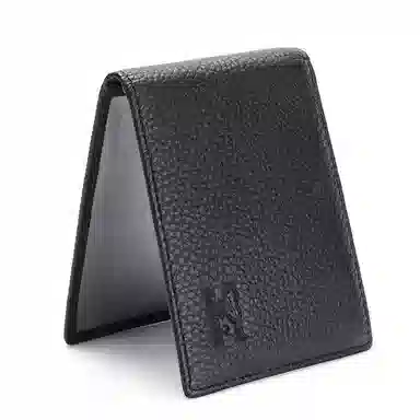 SEPTWOLVES Simple Leather Card Holder Black