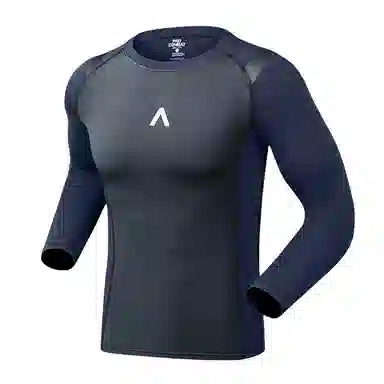 浪莎 速干运动上衣跑步训练高弹长袖户外钓鱼健身衣 男款