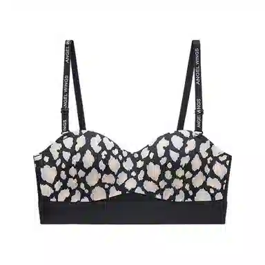 二三二三 透气吸汗聚拢有型防下垂无痕亲肤柔软抑菌舒适侧收副乳可拆卸调节肩带优雅知性豹纹性感时尚百搭文胸 女款