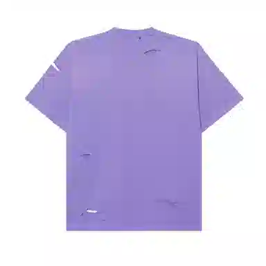 Balenciaga SS22 Caps Destroyed T-Shirt Purple