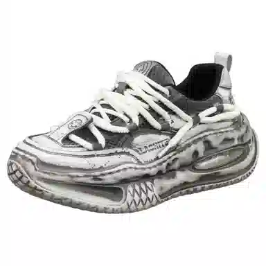 佐塞斯 头层牛皮 休闲百搭简约潮流时尚 低帮 老爹鞋 男款