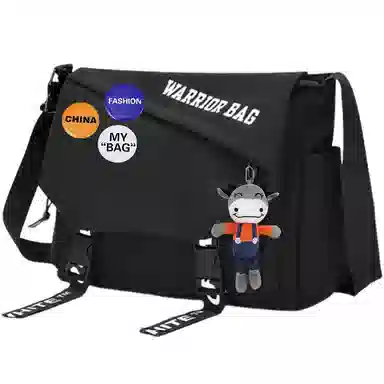 Warrior Nylon Messenger Bag White/Black