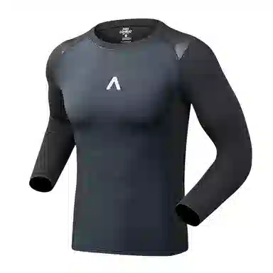 浪莎 速干运动上衣跑步训练高弹长袖户外钓鱼健身衣 男款