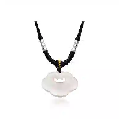 【凉玉消暑|冰透】中国 银世城 吉祥富贵祥云锁 新中式显白转运招财纳福平安喜乐 简约轻奢时尚百搭高级感#好运 玉髓 吊坠 男女同款情侣款