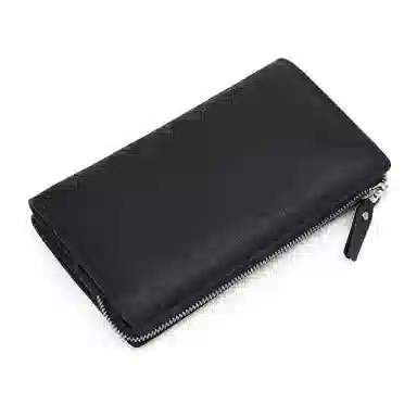 老人头 商务时尚潮流鳄鱼纹高级感日常休闲 头层牛皮 钱包手拿包 男款 黑色