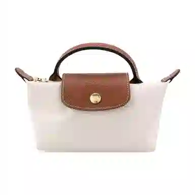 Longchamp Le Pliage 17 White Brown