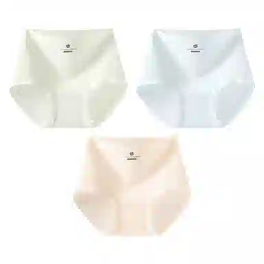 二三二三 纯棉高腰无痕亲肤柔软舒适中腰包臀不卡裆不夹臀不卷边三角抑菌透气吸汗纯色字母印花简约时尚百搭潮流内裤 女款 组合装